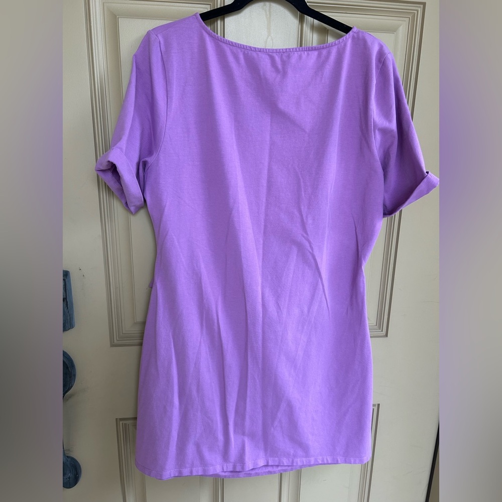 Sézane Bateau Neckline Mini Dress purple size XXL - Picture 7 of 11